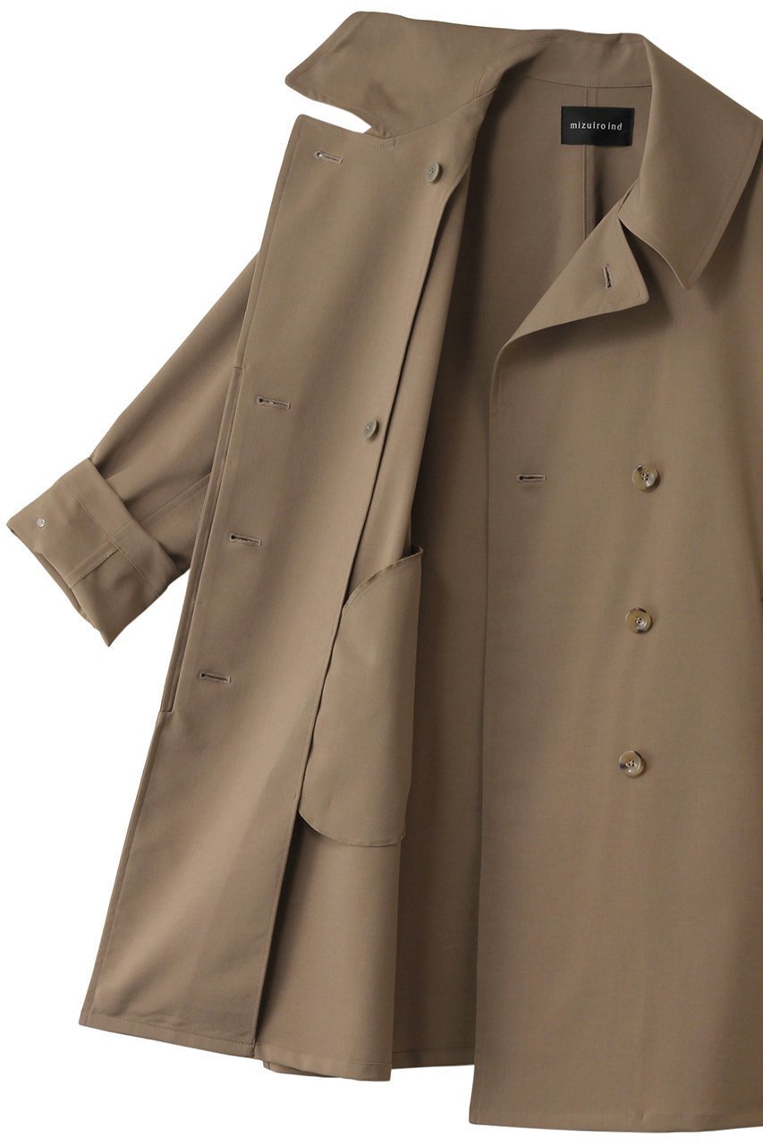 【ミズイロ インド/mizuiro ind】のpolyester trench CT コート 人気、トレンドファッション・服の通販 founy(ファニー) 　ファッション　Fashion　レディースファッション　Fashion for Women　アウター　Coat / Outerwear Collection　コート・ロングコート・ピーコート　Long Coats, Peacoats & More　シンプル　Simple, Minimal　ストレッチ　Stretch, Stretchy Fabric　ミドル　Middle Length, Mid Height　ロング　Long, Long-Length　エレガント 上品　Elegant　other-6|ID: prp329100004173992 ipo3291000000035900735