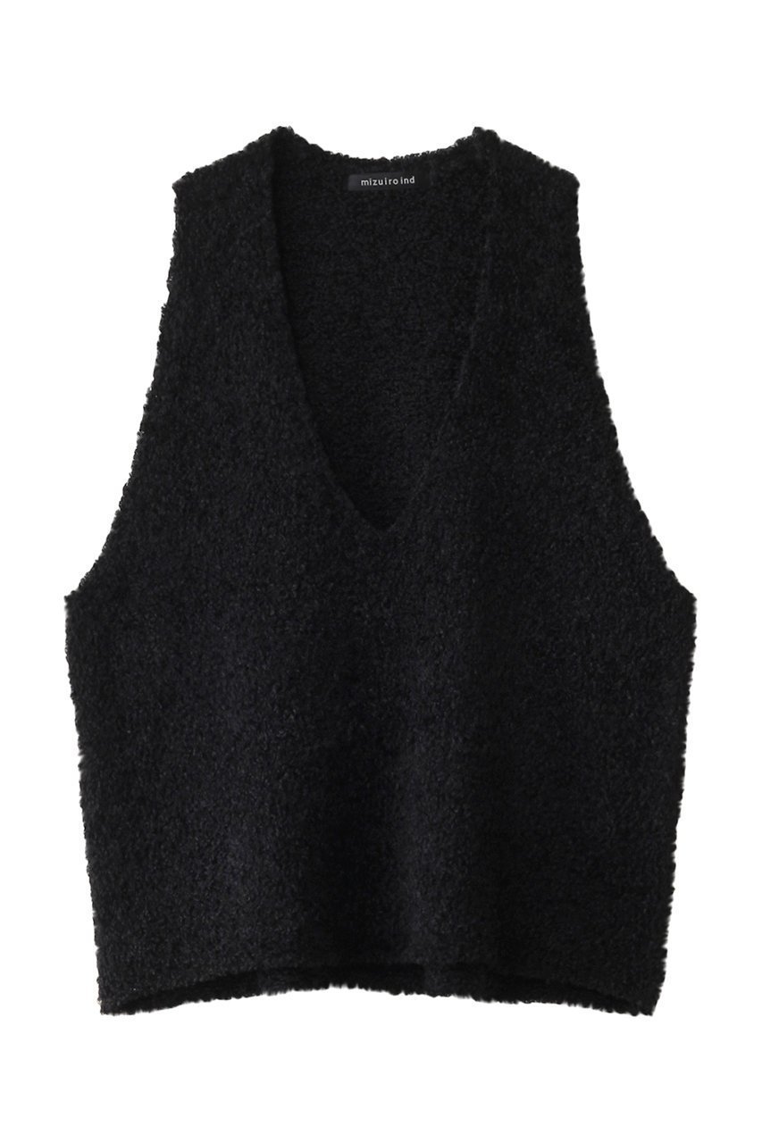 【ミズイロ インド/mizuiro ind】のhairy yarn wide vest ベスト インテリア・キッズ・メンズ・レディースファッション・服の通販 founy(ファニー) 　ファッション　Fashion　レディースファッション　WOMEN　トップス・カットソー　Tops/Tshirt　ニット　Knit Tops　ベスト/ジレ　Gilets/Vests　プルオーバー　Pullover　A/W・秋冬　Aw・Autumn/Winter・Fw・Fall-Winter　シンプル　Simple　ベスト　Vest　モコモコ　Fluffy　冬　Winter　NEW・新作・新着・新入荷　New Arrivals　秋　Autumn/Fall　black|ID: prp329100004173993 ipo3291000000028924793