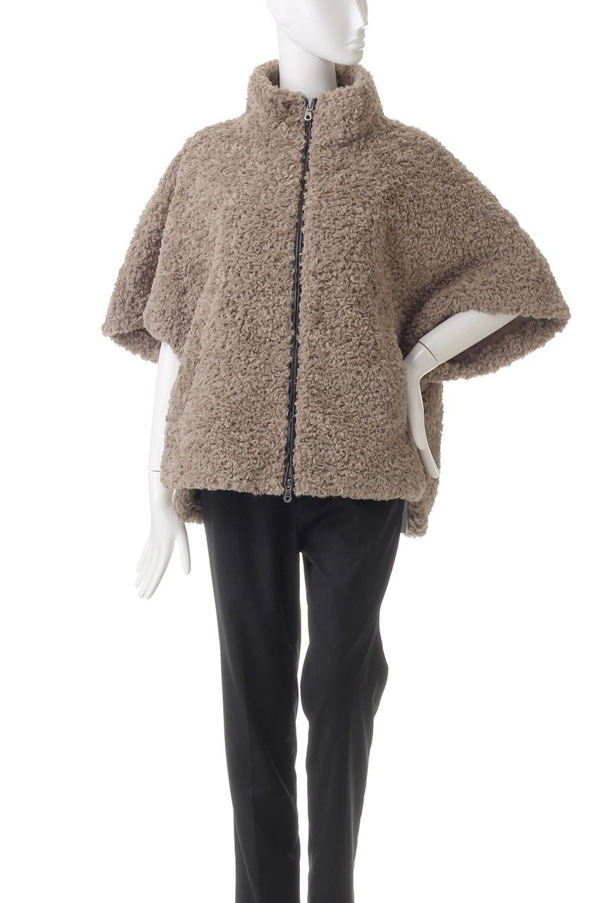 【スリー ドッツ/three dots】のプードルボア ポンチョベスト 人気、トレンドファッション・服の通販 founy(ファニー) 　ファッション　Fashion　レディースファッション　WOMEN　アウター　Coat Outerwear　ジャケット　Jackets　ポンチョ　Ponchos　おすすめ　Recommend　シェイプ　Shape　ショルダー　Shoulder　ショート　Short　ジャケット　Jacket　スキニーデニム　Skinny Denim　スタンド　Stand　バランス　Balance　パイピング　Piping　フロント　Front　ベスト　Vest　ポンチョ　Poncho　定番　Standard　A/W・秋冬　Aw・Autumn/Winter・Fw・Fall-Winter　other-2|ID: prp329100004174003 ipo3291000000031394364