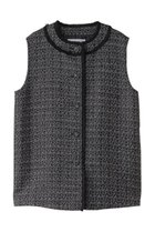 【ミディウミソリッド/MIDIUMISOLID】のtweed c/neck gilet ジレ black|ID:prp329100004174008