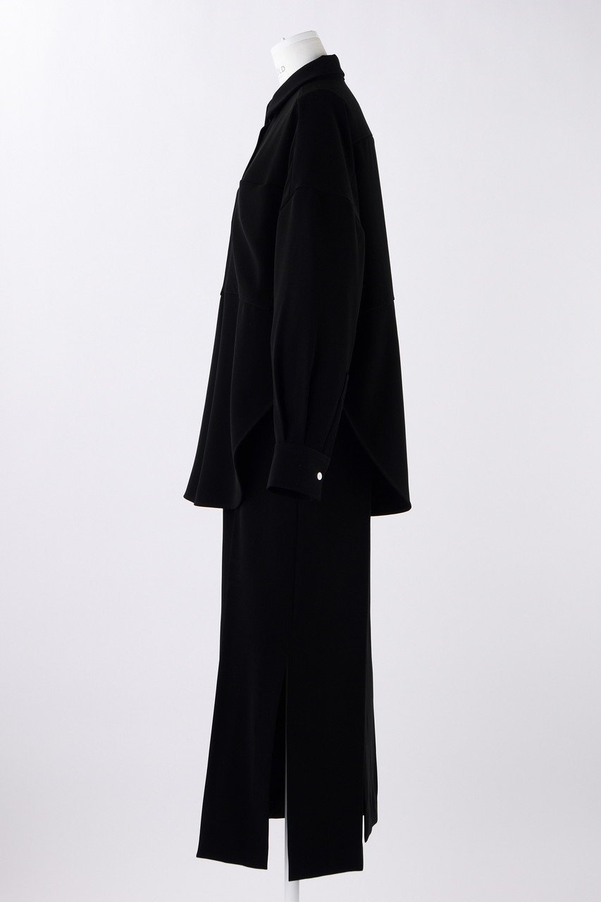 【エンフォルド/ENFOLD】のダブルサテン セットアップ DRS/ドレス 人気、トレンドファッション・服の通販 founy(ファニー) 　ファッション　Fashion　レディースファッション　Fashion for Women　ワンピース　Dresses　フォーマル・パーティードレス・結婚式用ドレス　Elegant & Casual Dresses　チュニック　Tunic Tops & Dresses　オケージョン　Occasion Wear　サテン　Satin, Glossy Fabric　セットアップ　Set-Up, Coordinated Outfit　センター　Center, Center Line　ダブル　Double, Double-Breasted　チュニック　Tunic, Long Top　ドレス　Dress, One-Piece　ロング　Long, Long-Length　other-2|ID: prp329100004179717 ipo3291000000032890426