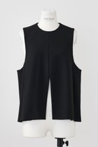 【エンフォルド/ENFOLD】のダブルクロス スリットベスト ブラック|ID: prp329100004179720 ipo3291000000035654793