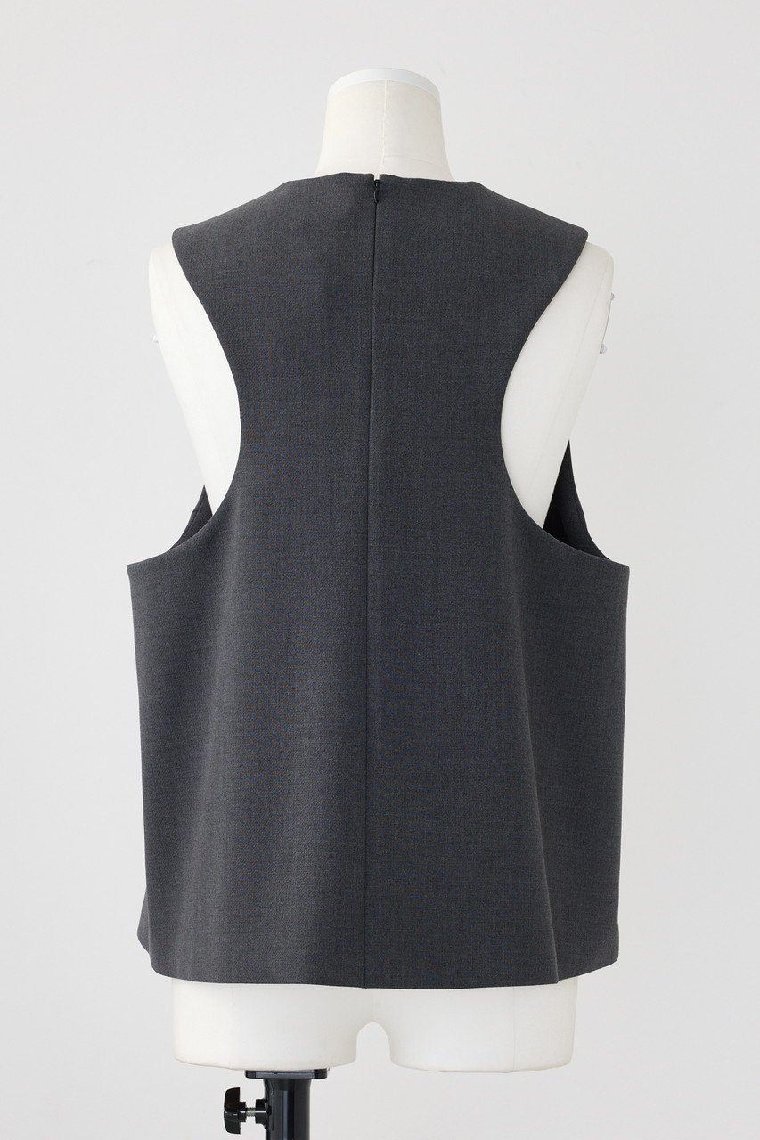 【エンフォルド/ENFOLD】のダブルクロス スリットベスト 人気、トレンドファッション・服の通販 founy(ファニー) 　ファッション　Fashion　レディースファッション　Fashion for Women　アウター　Coat / Outerwear Collection　レディースジャケット・軽アウター　Jackets　おすすめ　Recommended / Our Picks　ジャケット　Jacket, Outerwear　スリット　Slit, Slit Detail　ダブル　Double, Double-Breasted　バランス　Balance, Style Balance　フロント　Front, Front Design　ベスト　Vest, Waistcoat　ワイド　Wide, Wide Fit　other-3|ID: prp329100004179720 ipo3291000000035654796