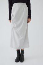 【リムアーク/RIM.ARK】のTuck asymmetry SK/スカート 人気、トレンドファッション・服の通販 founy(ファニー) ファッション Fashion レディースファッション Fashion for Women スカート Skirts ロングスカート Long Skirts / Maxi & Midi Skirts アシンメトリー Asymmetrical Style サテン Satin, Glossy Fabric シルク Silk, 100% Silk フォーマル Formal, Dressy ロング Long, Long-Length エレガント 上品 Elegant thumbnail ライトグレー|ID: prp329100004179723 ipo3291000000034970733