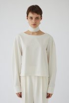 【リムアーク/RIM.ARK】のShoulder volume scarf set/ブラウス 人気、トレンドファッション・服の通販 founy(ファニー) ファッション Fashion レディースファッション WOMEN トップス・カットソー Tops/Tshirt シャツ/ブラウス Shirts/Blouses スカーフ Scarf ストライプ Stripe スリーブ Sleeve ロング Long thumbnail アイボリー|ID: prp329100004179724 ipo3291000000032377238