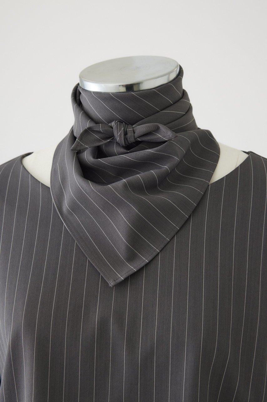 【リムアーク/RIM.ARK】のShoulder volume scarf set/ブラウス 人気、トレンドファッション・服の通販 founy(ファニー) 　ファッション　Fashion　レディースファッション　WOMEN　トップス・カットソー　Tops/Tshirt　シャツ/ブラウス　Shirts/Blouses　スカーフ　Scarf　ストライプ　Stripe　スリーブ　Sleeve　ロング　Long　other-2|ID: prp329100004179724 ipo3291000000032377241