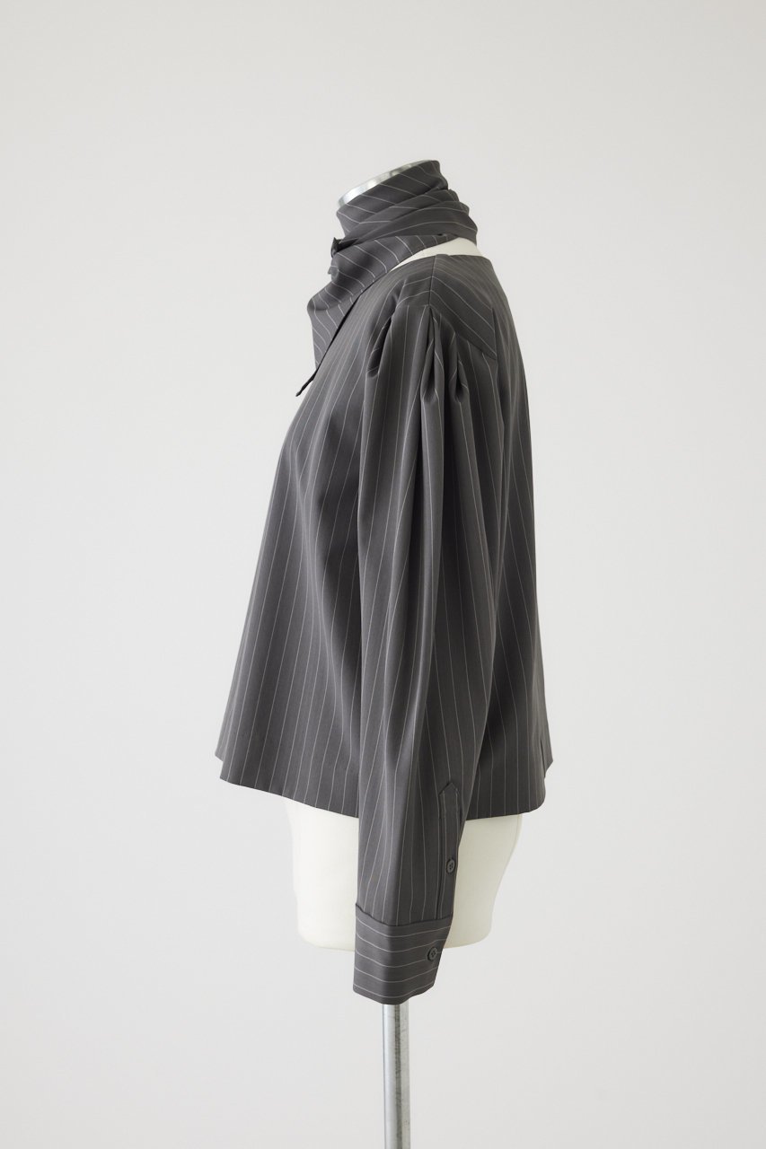 【リムアーク/RIM.ARK】のShoulder volume scarf set/ブラウス 人気、トレンドファッション・服の通販 founy(ファニー) 　ファッション　Fashion　レディースファッション　WOMEN　トップス・カットソー　Tops/Tshirt　シャツ/ブラウス　Shirts/Blouses　スカーフ　Scarf　ストライプ　Stripe　スリーブ　Sleeve　ロング　Long　other-6|ID: prp329100004179724 ipo3291000000032377245