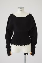 【リムアーク/RIM.ARK】のDamage fit knit tops/ニット ブラック|ID: prp329100004179725 ipo3291000000032959335
