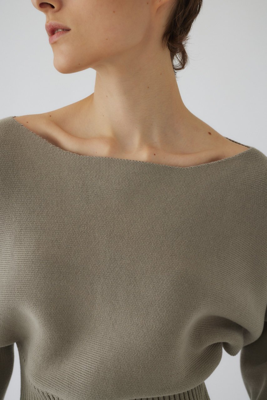 【リムアーク/RIM.ARK】のDamage fit knit tops/ニット 人気、トレンドファッション・服の通販 founy(ファニー) 　ファッション　Fashion　レディースファッション　Fashion for Women　トップス・カットソー　Cut & Sew Tops　ニット　Knit Tops & Sweaters　カジュアルプルオーバー・ニットトップス　Pullovers & Knit Tops / Casual Pullovers　ダメージ　Distressed, Destroyed　デコルテ　Décolleté, Neckline　バランス　Balance, Style Balance　フィット　Fit, Slim Fit　other-8|ID: prp329100004179725 ipo3291000000032959377