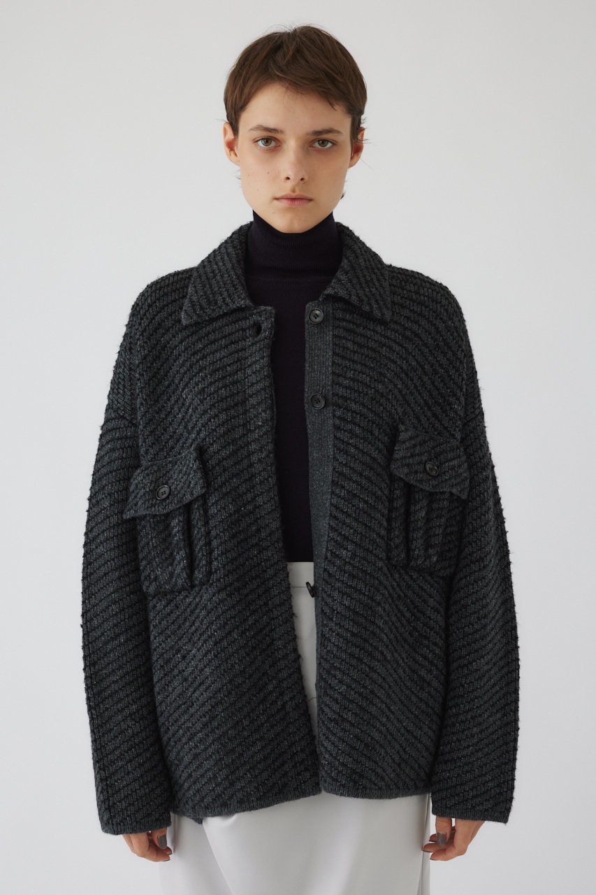 【リムアーク/RIM.ARK】のKnit blouson/ブルゾン インテリア・キッズ・メンズ・レディースファッション・服の通販 founy(ファニー) 　ファッション　Fashion　レディースファッション　Fashion for Women　アウター　Coat / Outerwear Collection　レディースジャケット・軽アウター　Jackets　ブルゾンジャケット・スポーティアウター　Blouson Jackets　カーディガン　Cardigan, Knitwear　ジャケット　Jacket, Outerwear　ブルゾン　Blouson, Bomber Jacket　モダン　Modern, Contemporary　A/W・秋冬　Autumn/Winter　チャコールグレー|ID: prp329100004179727 ipo3291000000032951225