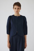 【リムアーク/RIM.ARK】のVolume sleeve short JK/ジャケット 人気、トレンドファッション・服の通販 founy(ファニー) ファッション Fashion レディースファッション Fashion for Women アウター Coat / Outerwear Collection レディースジャケット・軽アウター Jackets アクセサリー Fashion Accessories サテン Satin, Glossy Fabric シルク Silk, 100% Silk ジップ Zip, Zipper ジャケット Jacket, Outerwear スリーブ Sleeve, Long Sleeve / Short Sleeve フォーマル Formal, Dressy エレガント 上品 Elegant thumbnail ネイビー|ID: prp329100004179728 ipo3291000000034969853