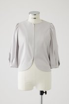 【リムアーク/RIM.ARK】のVolume sleeve short JK/ジャケット 人気、トレンドファッション・服の通販 founy(ファニー) ファッション Fashion レディースファッション Fashion for Women アウター Coat / Outerwear Collection レディースジャケット・軽アウター Jackets アクセサリー Fashion Accessories サテン Satin, Glossy Fabric シルク Silk, 100% Silk ジップ Zip, Zipper ジャケット Jacket, Outerwear スリーブ Sleeve, Long Sleeve / Short Sleeve フォーマル Formal, Dressy エレガント 上品 Elegant thumbnail ライトグレー|ID: prp329100004179728 ipo3291000000034969854