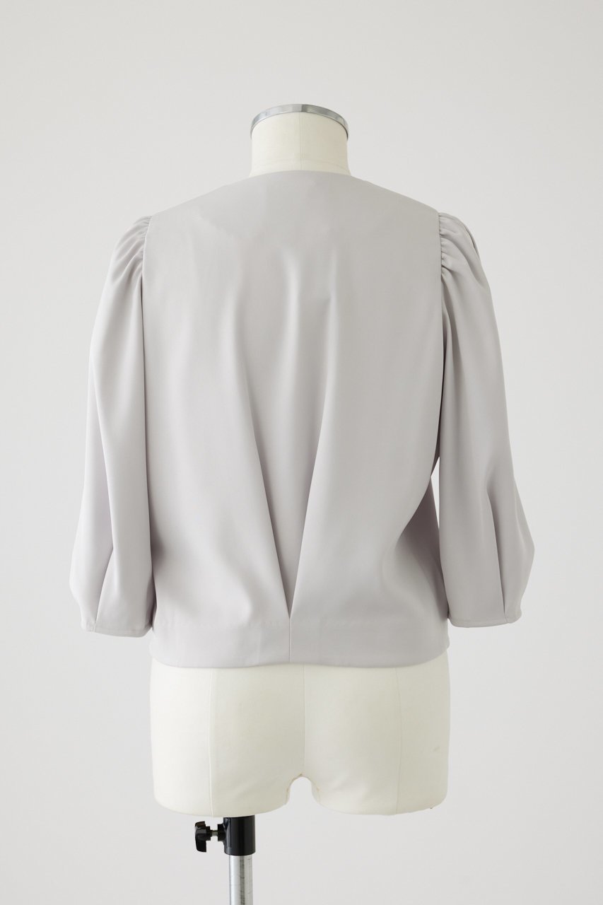 【リムアーク/RIM.ARK】のVolume sleeve short JK/ジャケット 人気、トレンドファッション・服の通販 founy(ファニー) 　ファッション　Fashion　レディースファッション　Fashion for Women　アウター　Coat / Outerwear Collection　レディースジャケット・軽アウター　Jackets　アクセサリー　Fashion Accessories　サテン　Satin, Glossy Fabric　シルク　Silk, 100% Silk　ジップ　Zip, Zipper　ジャケット　Jacket, Outerwear　スリーブ　Sleeve, Long Sleeve / Short Sleeve　フォーマル　Formal, Dressy　エレガント 上品　Elegant　other-8|ID: prp329100004179728 ipo3291000000034969866