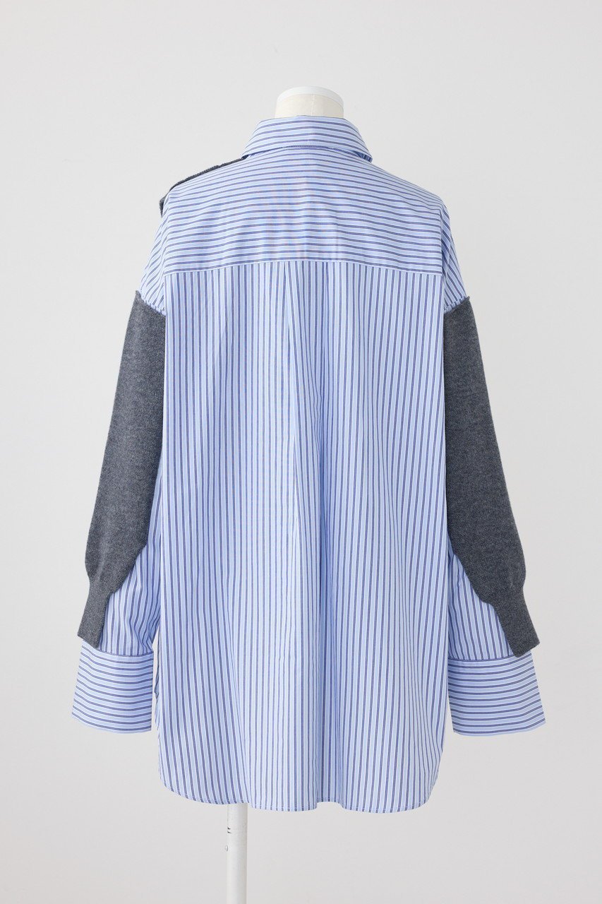 【エンフォルド/ENFOLD】のKnit Combi SH/シャツ 人気、トレンドファッション・服の通販 founy(ファニー) ファッション Fashion レディースファッション Fashion for Women トップス・カットソー Cut & Sew Tops ニット Knit Tops & Sweaters シャツ・ブラウス・オフィスカジュアル Elegant Blouses & Button-Ups コンビ Combo, Combination Style スリーブ Sleeve, Long Sleeve / Short Sleeve ロング Long, Long-Length other-3|ID: prp329100004179734 ipo3291000000032888975