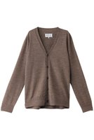 【メゾン マルジェラ/MAISON MARGIELA / MEN】の【MEN】エルボーパッチ Vネック ウール カーディガン 人気、トレンドファッション・服の通販 founy(ファニー) ファッション Fashion メンズファッション Fashion for Men カーディガン Cardigan, Knitwear ベーシック Basic, Essential |ID:prp329100004179746