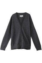 【メゾン マルジェラ/MAISON MARGIELA / MEN】の【MEN】エルボーパッチ Vネック ウール カーディガン チャコール|ID: prp329100004179746 ipo3291000000036098481