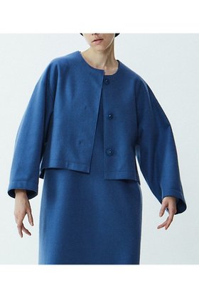 【プレインピープル/PLAIN PEOPLE】 Super140ミルド天竺ノーカラーコクーンブルゾン人気、トレンドファッション・服の通販 founy(ファニー) ファッション Fashion レディースファッション WOMEN アウター Coat Outerwear ジャケット Jackets ブルゾン Blouson/Jackets なめらか Smooth ジャケット Jacket ブルゾン Blouson NEW・新作・新着・新入荷 New Arrivals |ID:prp329100004179756