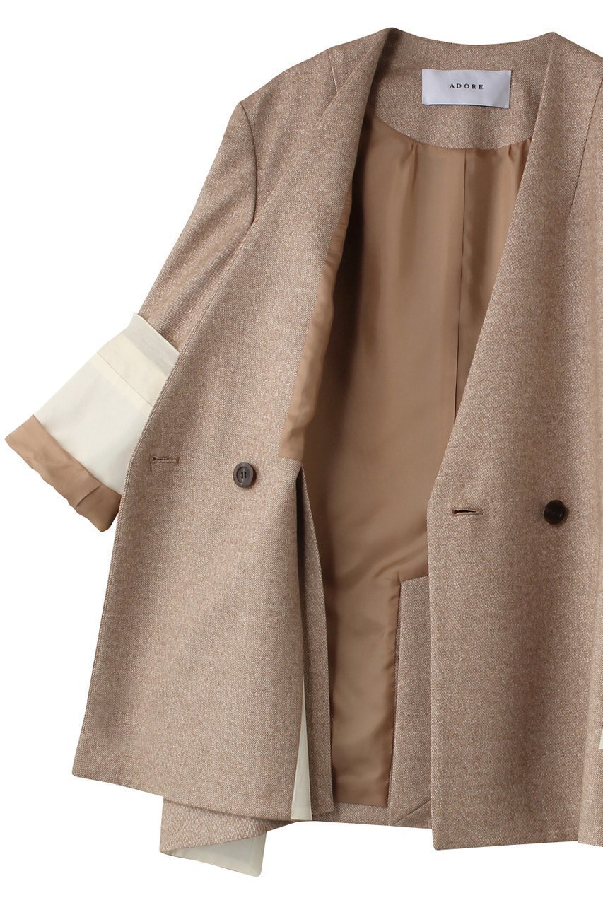 【アドーア/ADORE】のツイードツイルジャケット 人気、トレンドファッション・服の通販 founy(ファニー) 　ファッション　Fashion　レディースファッション　Fashion for Women　アウター　Coat / Outerwear Collection　レディースジャケット・軽アウター　Jackets　シアー　Sheer, See-Through　ジャケット　Jacket, Outerwear　フェミニン　Feminine, Girly　マニッシュ　Mannish, Boyish　other-6|ID: prp329100004179767 ipo3291000000032935922