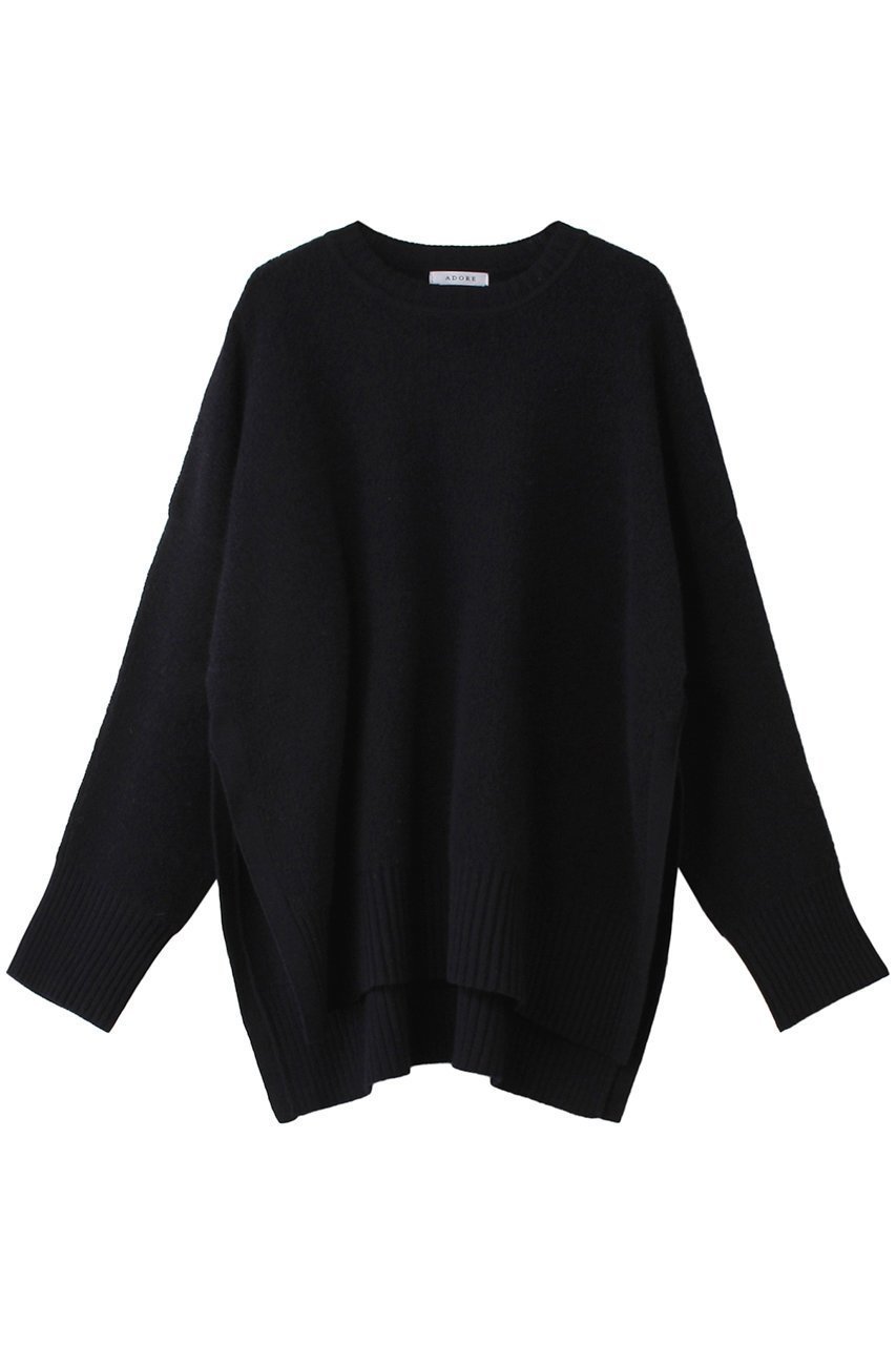 【アドーア/ADORE】のパイルニットプルオーバー インテリア・キッズ・メンズ・レディースファッション・服の通販 founy(ファニー) 　ファッション　Fashion　レディースファッション　Fashion for Women　トップス・カットソー　Cut & Sew Tops　ニット　Knit Tops & Sweaters　カジュアルプルオーバー・ニットトップス　Pullovers & Knit Tops / Casual Pullovers　シンプル　Simple, Minimal　スリット　Slit, Slit Detail　ネイビー|ID: prp329100004179774 ipo3291000000035962781