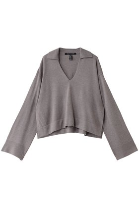 【ミズイロ インド/mizuiro ind】のskipper P/O プルオーバー 人気、トレンドファッション・服の通販 founy(ファニー) ファッション Fashion レディースファッション Fashion for Women トップス・カットソー Cut & Sew Tops ニット Knit Tops & Sweaters カジュアルプルオーバー・ニットトップス Pullovers & Knit Tops / Casual Pullovers クロップド Cropped, Short Length スキッパー Skipper, Open Collar スリット Slit, Slit Detail トレンド Trend, Trending Now |ID:prp329100004179795