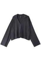 【ミズイロ インド/mizuiro ind】のskipper P/O プルオーバー 人気、トレンドファッション・服の通販 founy(ファニー) ファッション Fashion レディースファッション Fashion for Women トップス・カットソー Cut & Sew Tops ニット Knit Tops & Sweaters カジュアルプルオーバー・ニットトップス Pullovers & Knit Tops / Casual Pullovers クロップド Cropped, Short Length スキッパー Skipper, Open Collar スリット Slit, Slit Detail トレンド Trend, Trending Now thumbnail gray|ID: prp329100004179795 ipo3291000000032926482