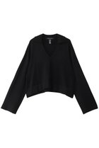 【ミズイロ インド/mizuiro ind】のskipper P/O プルオーバー 人気、トレンドファッション・服の通販 founy(ファニー) ファッション Fashion レディースファッション Fashion for Women トップス・カットソー Cut & Sew Tops ニット Knit Tops & Sweaters カジュアルプルオーバー・ニットトップス Pullovers & Knit Tops / Casual Pullovers クロップド Cropped, Short Length スキッパー Skipper, Open Collar スリット Slit, Slit Detail トレンド Trend, Trending Now thumbnail black|ID: prp329100004179795 ipo3291000000032926489