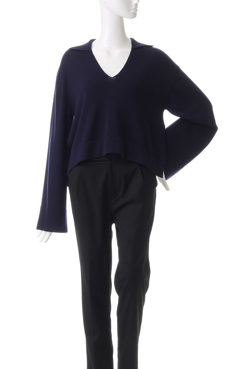 【ミズイロ インド/mizuiro ind】のskipper P/O プルオーバー 人気、トレンドファッション・服の通販 founy(ファニー) 　ファッション　Fashion　レディースファッション　Fashion for Women　トップス・カットソー　Cut & Sew Tops　ニット　Knit Tops & Sweaters　カジュアルプルオーバー・ニットトップス　Pullovers & Knit Tops / Casual Pullovers　クロップド　Cropped, Short Length　スキッパー　Skipper, Open Collar　スリット　Slit, Slit Detail　トレンド　Trend, Trending Now　other-2|ID: prp329100004179795 ipo3291000000032926495