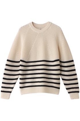 【バトナー/BATONER】 シグニチャークルーネックプルオーバー(BORDER)人気、トレンドファッション・服の通販 founy(ファニー) ファッション Fashion レディースファッション Fashion for Women トップス・カットソー Cut & Sew Tops ニット Knit Tops & Sweaters カジュアルプルオーバー・ニットトップス Pullovers & Knit Tops / Casual Pullovers ボトム Bottoms, Lower Wear ボーダー Border, Stripe 定番 Standard, Basic Item A/W・秋冬 Autumn/Winter |ID:prp329100004179798