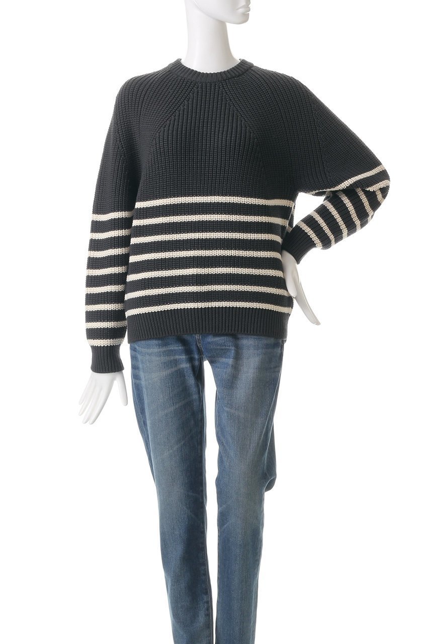 【バトナー/BATONER】のシグニチャークルーネックプルオーバー(BORDER) 人気、トレンドファッション・服の通販 founy(ファニー) 　ファッション　Fashion　レディースファッション　Fashion for Women　トップス・カットソー　Cut & Sew Tops　ニット　Knit Tops & Sweaters　カジュアルプルオーバー・ニットトップス　Pullovers & Knit Tops / Casual Pullovers　ボトム　Bottoms, Lower Wear　ボーダー　Border, Stripe　定番　Standard, Basic Item　A/W・秋冬　Autumn/Winter　other-2|ID: prp329100004179798 ipo3291000000032960783
