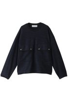 【クルニ/CULLNI】の【UNISEX】Boucle Yarn トリミング ビッグポケット プルオーバー 人気、トレンドファッション・服の通販 founy(ファニー) ファッション Fashion レディースファッション WOMEN トップス・カットソー Tops/Tshirt シャツ/ブラウス Shirts/Blouses ロング / Tシャツ T-Shirts プルオーバー Pullover カットソー Cut and Sewn A/W・秋冬 Aw・Autumn/Winter・Fw・Fall-Winter ユニセックス Unisex スリーブ Sleeve トリミング Trimming ビッグ Big フラップ Flap ポケット Pocket ロング Long エレガント 上品 Elegant NEW・新作・新着・新入荷 New Arrivals thumbnail ネイビー|ID: prp329100004179818 ipo3291000000028954124