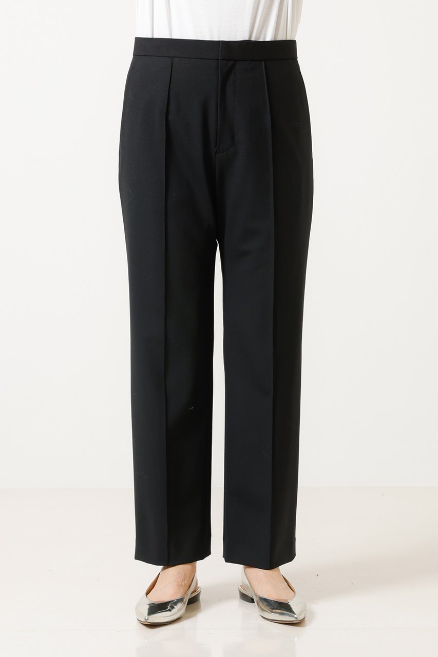 【デザイン ワークス/DESIGN WORKS】のベーシックパンツ インテリア・キッズ・メンズ・レディースファッション・服の通販 founy(ファニー) 　ファッション　Fashion　レディースファッション　Fashion for Women　パンツ　Pants & Trousers　ストレッチ　Stretch, Stretchy Fabric　ストレート　Straight, Straight Cut　センター　Center, Center Line　ベーシック　Basic, Essential　ロング　Long, Long-Length　ブラック|ID: prp329100004182833 ipo3291000000034957976