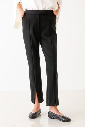 【デザイン ワークス/DESIGN WORKS】 ストレッチスリット細身パンツ人気、トレンドファッション・服の通販 founy(ファニー) ファッション Fashion レディースファッション Fashion for Women パンツ Pants & Trousers ストレッチ Stretch, Stretchy Fabric スリット Slit, Slit Detail フロント Front, Front Design |ID:prp329100004182835