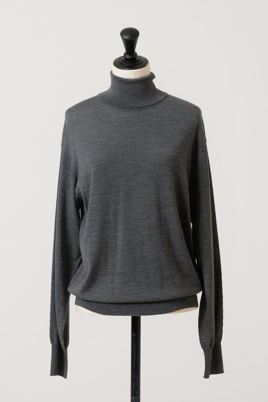 【デザイン ワークス/DESIGN WORKS】のべーシックタートルニット インテリア・キッズ・メンズ・レディースファッション・服の通販 founy(ファニー) 　ファッション　Fashion　レディースファッション　Fashion for Women　トップス・カットソー　Cut & Sew Tops　ニット　Knit Tops & Sweaters　カジュアルプルオーバー・ニットトップス　Pullovers & Knit Tops / Casual Pullovers　なめらか　Smooth, Silky Texture　イタリア　Italy　スリット　Slit, Slit Detail　センター　Center, Center Line　タートルネック　Turtleneck, High Neck　ベーシック　Basic, Essential　チャコールグレー|ID: prp329100004182837 ipo3291000000032924047