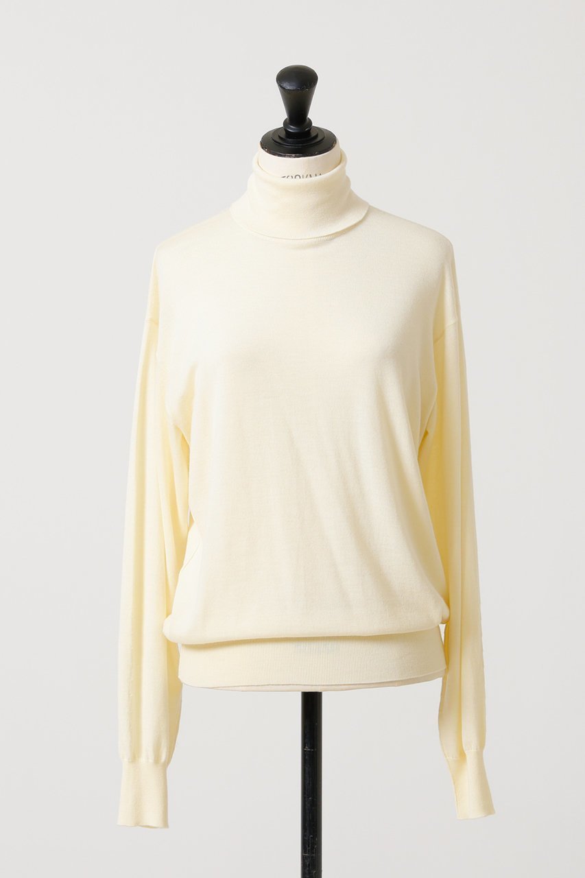 【デザイン ワークス/DESIGN WORKS】のべーシックタートルニット インテリア・キッズ・メンズ・レディースファッション・服の通販 founy(ファニー) 　ファッション　Fashion　レディースファッション　Fashion for Women　トップス・カットソー　Cut & Sew Tops　ニット　Knit Tops & Sweaters　カジュアルプルオーバー・ニットトップス　Pullovers & Knit Tops / Casual Pullovers　なめらか　Smooth, Silky Texture　イタリア　Italy　スリット　Slit, Slit Detail　センター　Center, Center Line　タートルネック　Turtleneck, High Neck　ベーシック　Basic, Essential　オフホワイト|ID: prp329100004182837 ipo3291000000036098426