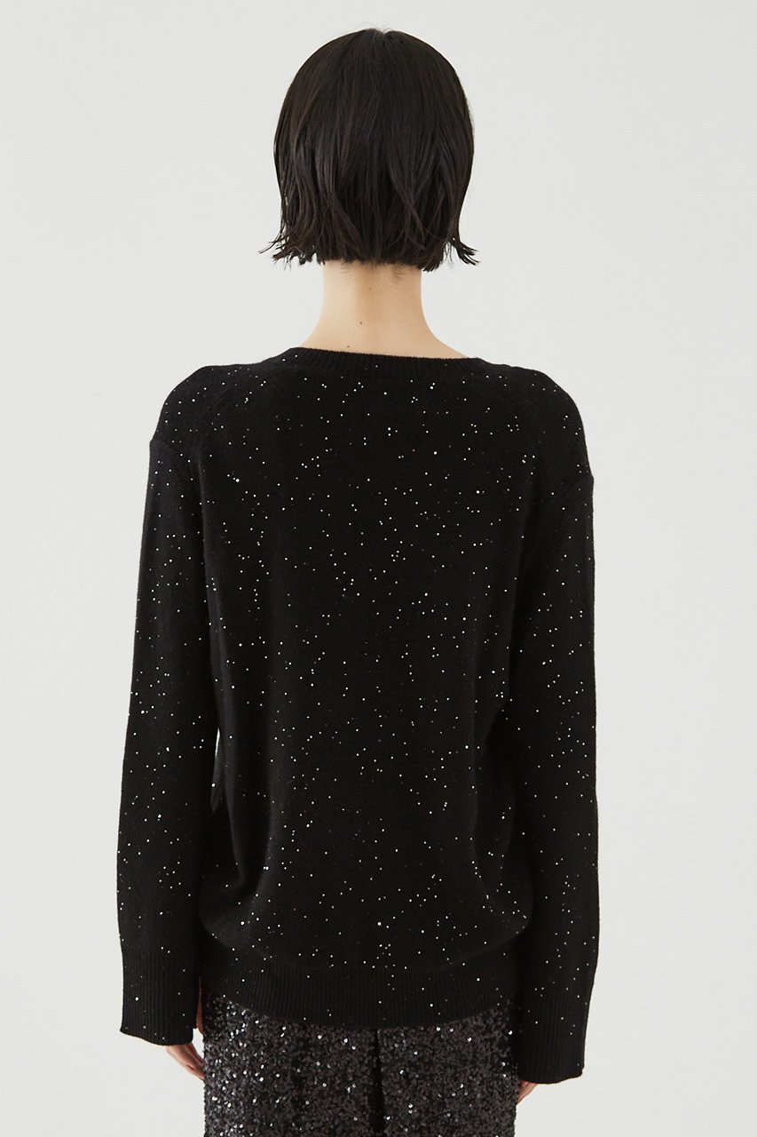 【ザ ストア バイ シー/THE STORE by C】のスパングルニット 人気、トレンドファッション・服の通販 founy(ファニー) 　ファッション　Fashion　レディースファッション　Fashion for Women　トップス・カットソー　Cut & Sew Tops　ニット　Knit Tops & Sweaters　カジュアルプルオーバー・ニットトップス　Pullovers & Knit Tops / Casual Pullovers　シルバー　Silver, Metallic Silver　スパンコール　Sequins, Sequin Embellishment　フレア　Flare, Flared　メタル　Metal, Metal Parts　リュクス　Luxury, Elegant, High-End, Chic　other-6|ID: prp329100004182846 ipo3291000000032913988