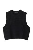 【ミズイロ インド/mizuiro ind】のwaffle knit vest ベスト black|ID:prp329100004182904