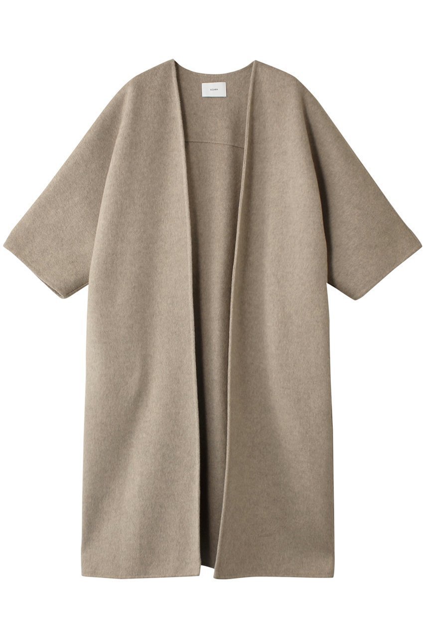 【セアン/SCEARN】の【10/11 10:00販売開始】WOOL REVER V Collar Coat/コート インテリア・キッズ・メンズ・レディースファッション・服の通販 founy(ファニー) 　ファッション　Fashion　レディースファッション　WOMEN　アウター　Coat Outerwear　コート　Coats　おすすめ　Recommend　カシミヤ　Cashmere　スリーブ　Sleeve　セットアップ　Set Up　ロング　Long　NEW・新作・新着・新入荷　New Arrivals　秋　Autumn/Fall　Beige|ID: prp329100004182947 ipo3291000000028975532