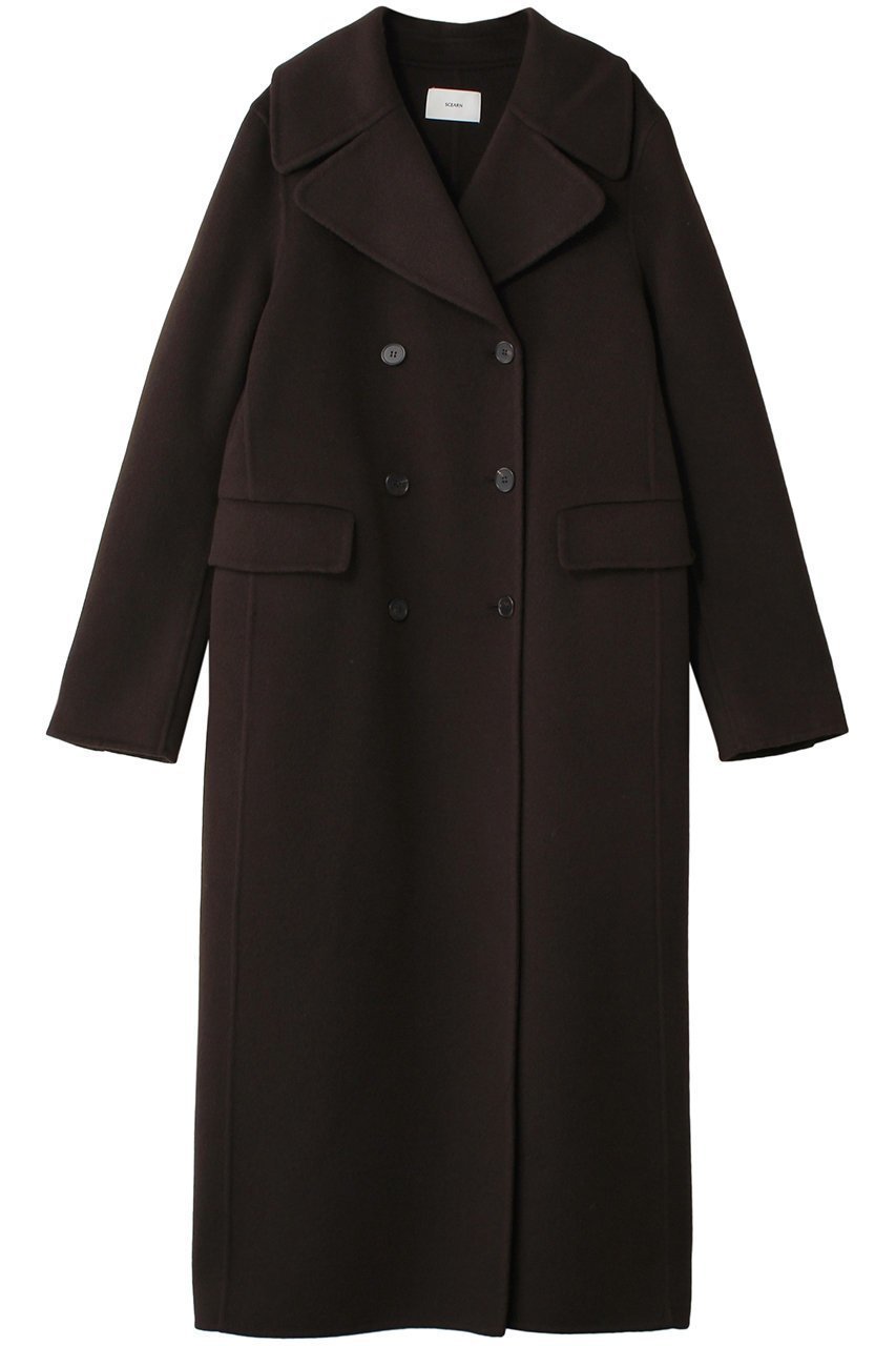 【セアン/SCEARN】の【10/11 10:00販売開始】WOOL CASHMERE REVER Wide Collar Double Coat/コート インテリア・キッズ・メンズ・レディースファッション・服の通販 founy(ファニー) 　ファッション　Fashion　レディースファッション　WOMEN　アウター　Coat Outerwear　コート　Coats　カシミヤ　Cashmere　シェイプ　Shape　ロング　Long　エレガント 上品　Elegant　NEW・新作・新着・新入荷　New Arrivals　D/brown|ID: prp329100004182973 ipo3291000000028975598