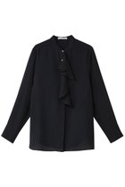 【ベイジ,/BEIGE,】のSTOW(ストー)/バンドカラーフリルブラウス Navy|ID: prp329100004185427 ipo3291000000036221021