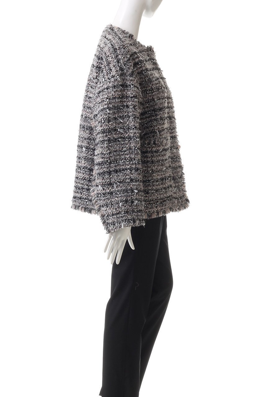 【デパリエ/DEPAREILLE】のミックスヤーンツイードジャケット 人気、トレンドファッション・服の通販 founy(ファニー) 　ファッション　Fashion　レディースファッション　WOMEN　アウター　Coat Outerwear　ジャケット　Jackets　ジャケット　Jacket　ツイード　Tweed　フォルム　Form　フランス　France　フリンジ　Fringe　ボトム　Bottom　other-3|ID: prp329100004185431 ipo3291000000031392396