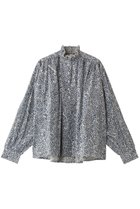 【エスゼット ブロックプリント/SZ Blockprints】のKALI TOP LACE ハイネックブラウス ダークブルー|ID: prp329100004185434 ipo3291000000028995403