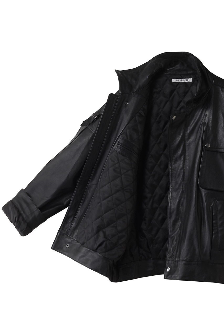 【セブン バイ セブン/SEVEN BY SEVEN / MEN】の【MEN】ストームフラップレザーブルゾン‐Sheep leather‐ 人気、トレンドファッション・服の通販 founy(ファニー) 　ファッション　Fashion　メンズファッション　Fashion for Men　ジャケット　Jacket, Outerwear　ブルゾン　Blouson, Bomber Jacket　モダン　Modern, Contemporary　other-6|ID: prp329100004185440 ipo3291000000032948206