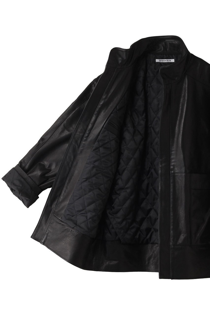 【セブン バイ セブン/SEVEN BY SEVEN / MEN】の【MEN】スタンドカラー レザーカーコート‐Goat leather‐ 人気、トレンドファッション・服の通販 founy(ファニー) 　ファッション　Fashion　メンズファッション　Fashion for Men　ショート　Short, Short Length　スタンド　Stand Collar, Upright Stand　other-6|ID: prp329100004185441 ipo3291000000032947713