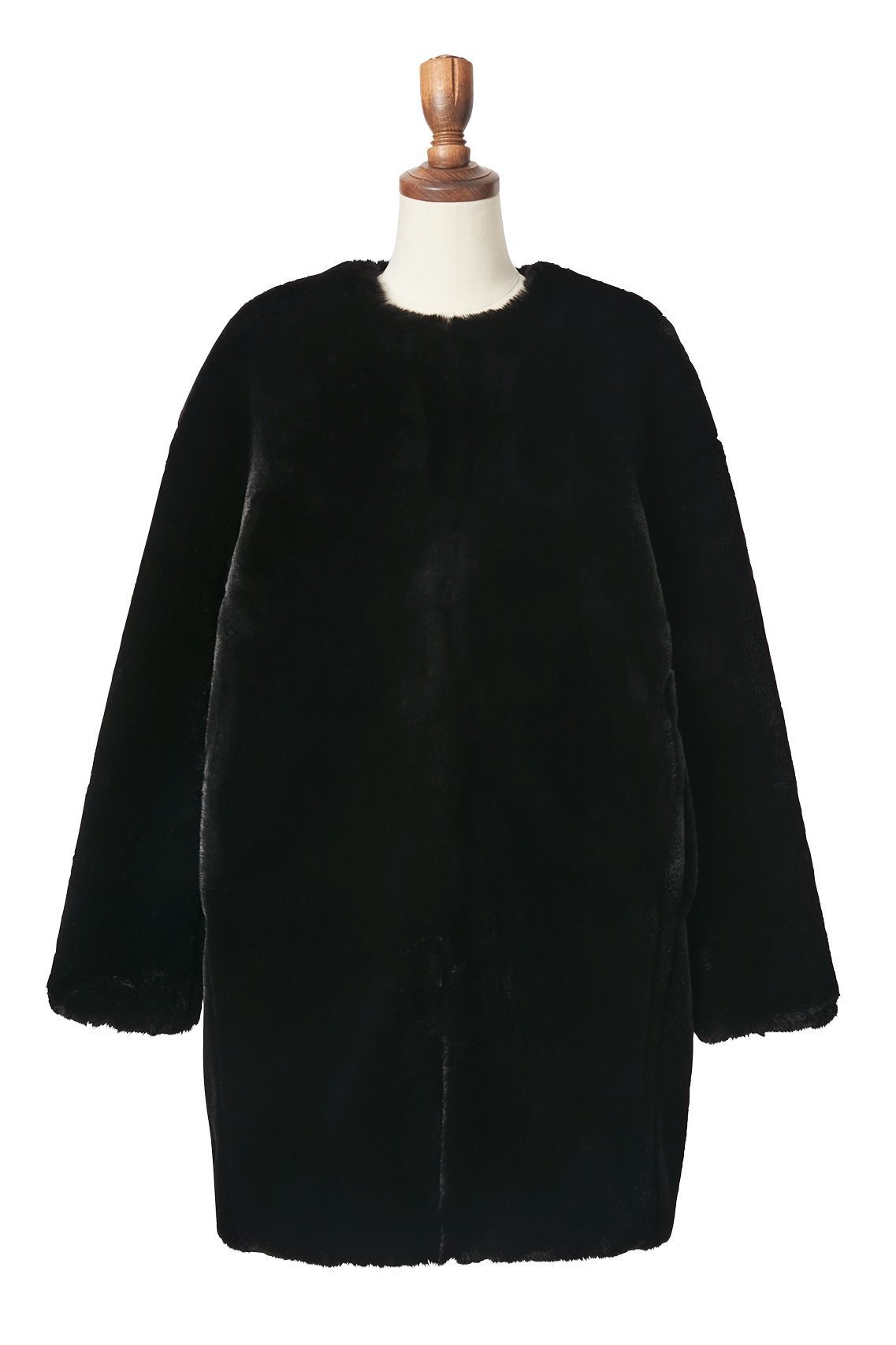 【デイジーリン/DAISY LIN】のLove Fur Rich Coat インテリア・キッズ・メンズ・レディースファッション・服の通販 founy(ファニー) 　ファッション　Fashion　レディースファッション　Fashion for Women　アウター　Coat / Outerwear Collection　コート・ロングコート・ピーコート　Long Coats, Peacoats & More　なめらか　Smooth, Silky Texture　ウォッシャブル　Machine Washable　エレガント 上品　Elegant　コレクション　Collection, Seasonal Line　サテン　Satin, Glossy Fabric　シルク　Silk, 100% Silk　シンプル　Simple, Minimal　ストレッチ　Stretch, Stretchy Fabric　スマート　Smart, Elegant　ポケット　Pocket, Pocket Detail　ミドル　Middle Length, Mid Height　ラグジュアリー　Luxury, Elegant　レース　Lace, Lace Fabric　ロング　Long, Long-Length　冬　Winter / This Winter　洗える　Machine Washable　ブラックブラック|ID: prp329100004185457 ipo3291000000032934385