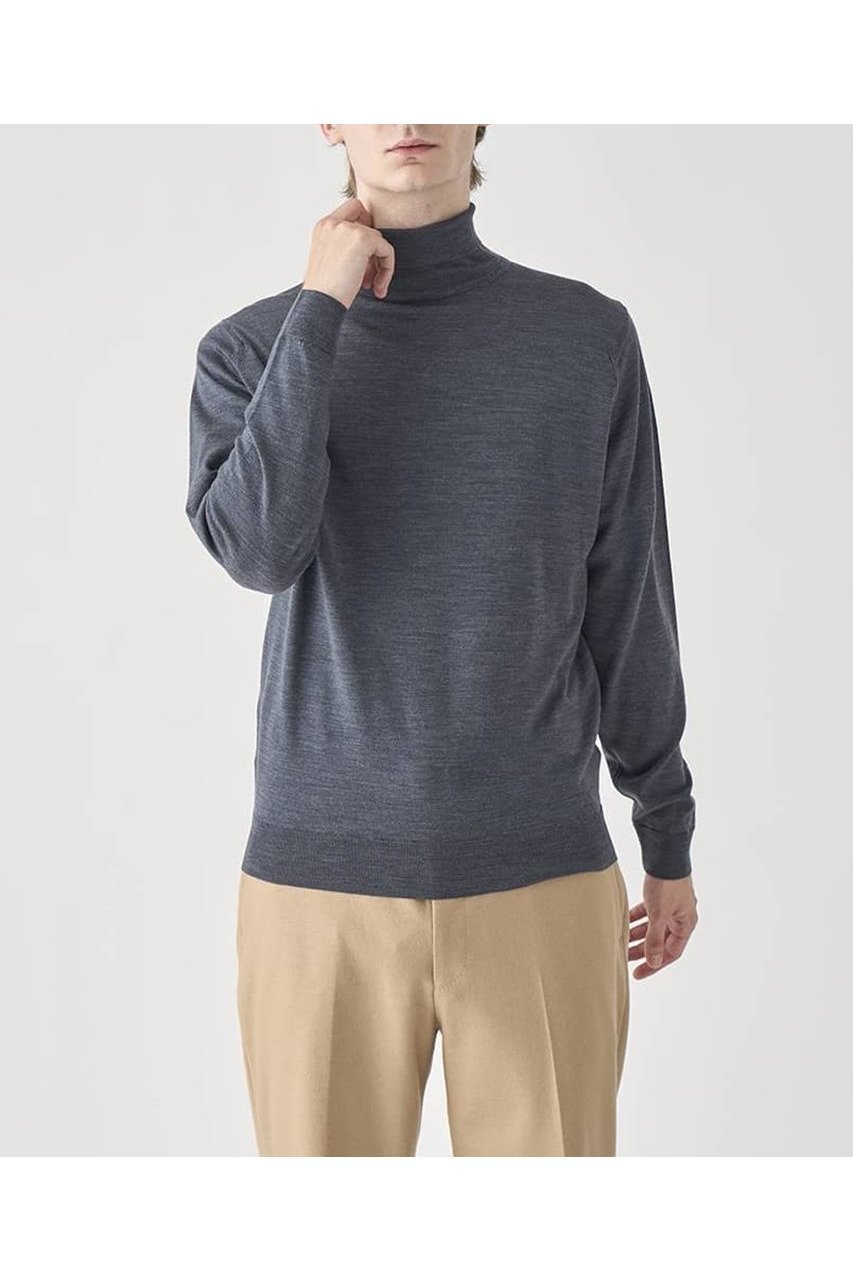 【ジョンスメドレー/JOHN SMEDLEY / MEN】の【MEN】 LEVINE タートルネック長袖ニットプルオーバー 30G MODERN FIT インテリア・キッズ・メンズ・レディースファッション・服の通販 founy(ファニー) 　ファッション　Fashion　メンズファッション　MEN　トップス・カットソー　Tops/Tshirt/Men　ニット　Knit Tops　タートルネック　Turtleneck　長袖　Long Sleeve　CHARCOAL|ID: prp329100004185466 ipo3291000000028995491