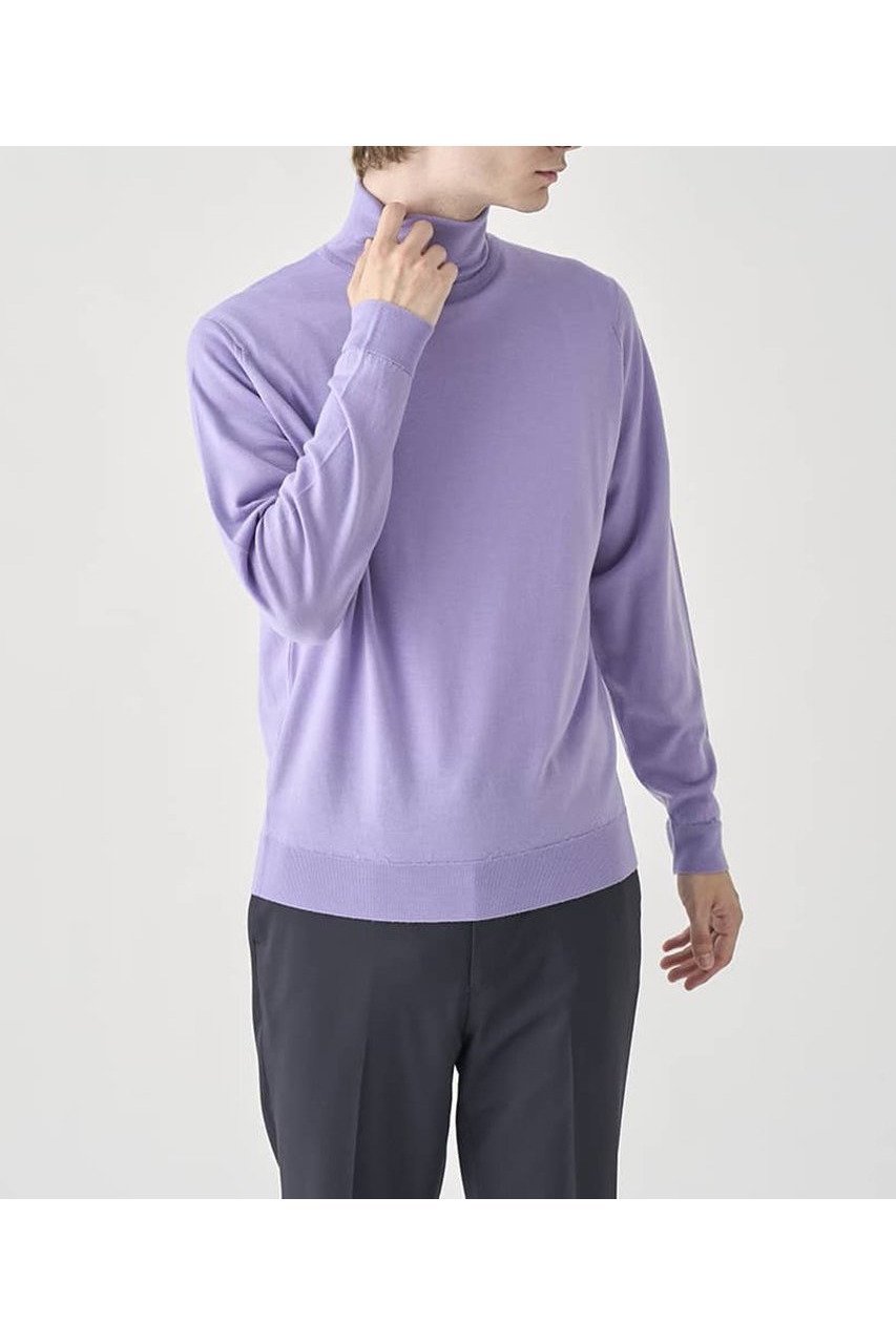 【ジョンスメドレー/JOHN SMEDLEY / MEN】の【MEN】 LEVINE タートルネック長袖ニットプルオーバー 30G MODERN FIT インテリア・キッズ・メンズ・レディースファッション・服の通販 founy(ファニー) 　ファッション　Fashion　メンズファッション　MEN　トップス・カットソー　Tops/Tshirt/Men　ニット　Knit Tops　タートルネック　Turtleneck　長袖　Long Sleeve　COSMIC VIOLET|ID: prp329100004185466 ipo3291000000028995492