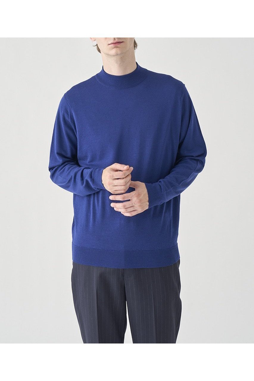 【ジョンスメドレー/JOHN SMEDLEY / MEN】の【MEN】 KILDAY モックネック長袖ニットプルオーバー 30G MODERN FIT インテリア・キッズ・メンズ・レディースファッション・服の通販 founy(ファニー) 　ファッション　Fashion　メンズファッション　MEN　トップス・カットソー　Tops/Tshirt/Men　ニット　Knit Tops　クラシカル　Classical　モックネック　Mock Neck　長袖　Long Sleeve　INK|ID: prp329100004185469 ipo3291000000028995504