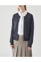 【ジョン スメドレー/JOHN SMEDLEY】のクルーネック長袖カーディガン MILLY 30G MODERN FIT HEPBURN SMOKE|ID:prp329100004185473