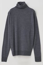 【ジョン スメドレー/JOHN SMEDLEY】のタートルネック長袖プルオーバー LENA 30G MODERN FIT CHARCOAL|ID:prp329100004185474