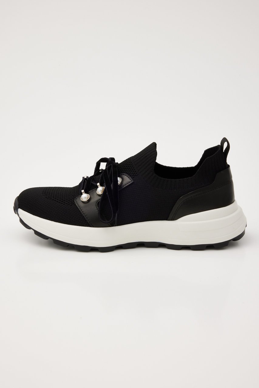 【スタッカート/STACCATO】のパールリボンニットスリッポン 人気、トレンドファッション・服の通販 founy(ファニー) 　ファッション　Fashion　レディースファッション　Fashion for Women　シューズ　Shoes, Footwear　パール　Pearl, Pearl Accent　フラット　Flat, Flat Shoes　ベロア　Velour, Soft Velvet　レース　Lace, Lace Fabric　other-3|ID: prp329100004185484 ipo3291000000032803967